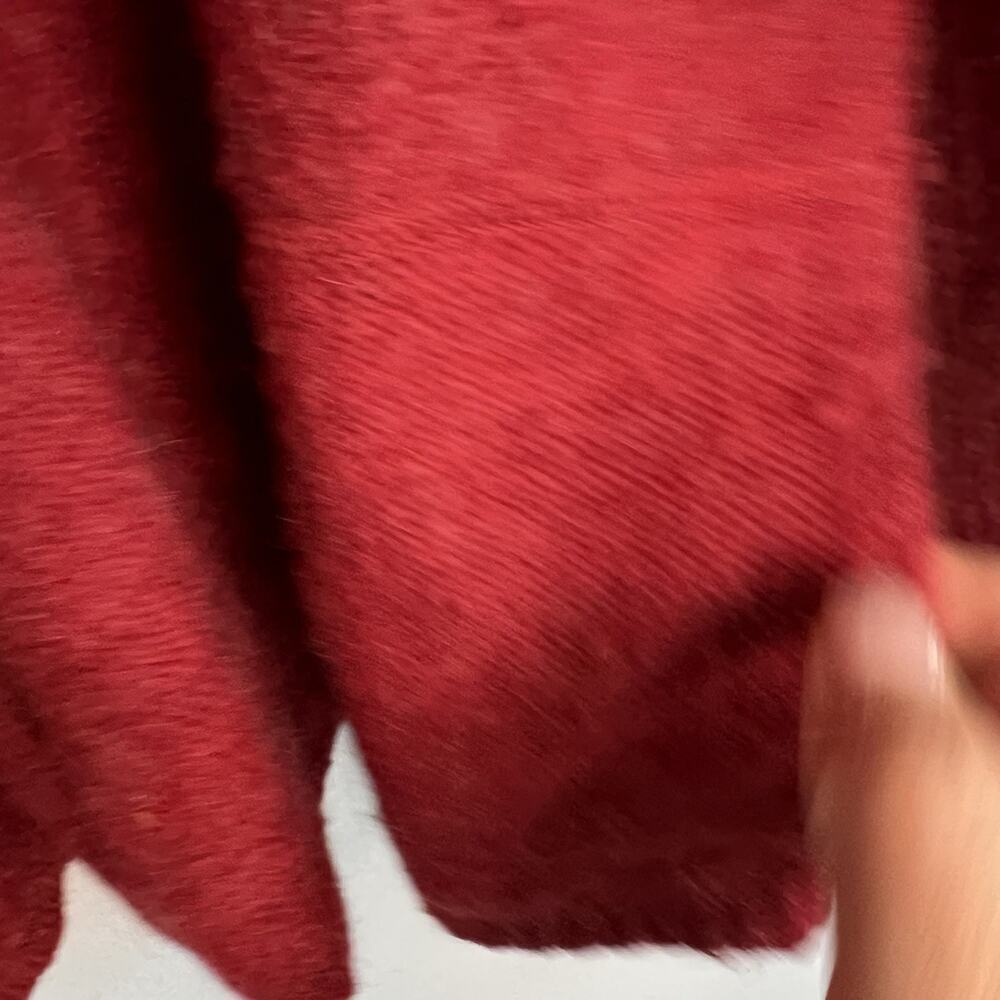 Vintage FG Women's 100% Wool Zip Up Sweater Red Sz L Australia Basic Classic - Picture 6 of 13